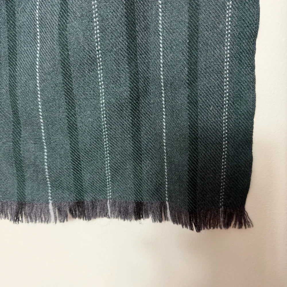 TESSITURA DI NOVARA Cloth Ermenegildo Zegna Wool Striped Scarf Green
